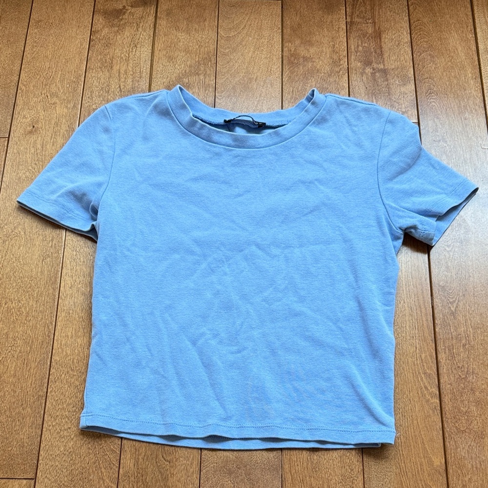 Zara Light Blue Short Sleeve Tee